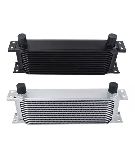 Universal 13 Rows Oil Cooler Kit Oil Filter Sandwich Adapter Nylon Stainless Steel Braided An10 Hose