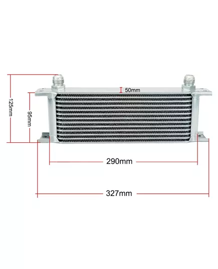 Universal 13 Rows Oil Cooler Kit Oil Filter Sandwich Adapter Nylon Stainless Steel Braided An10 Hose
