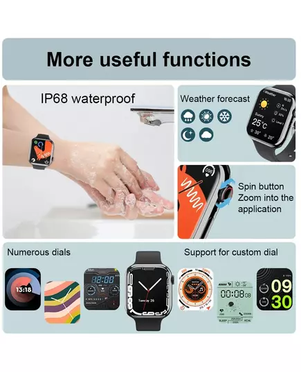 Smart Watch Men Ultra Series 9 NFC GPS Tracking Smartwatch Health Tracker BT Call IP68 Waterproof
