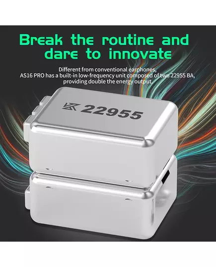 KZ AS16 PRO Wired Headphone 8BA Balance Armature In Ear Monitor Earphone MP3 Bass Music Earbuds