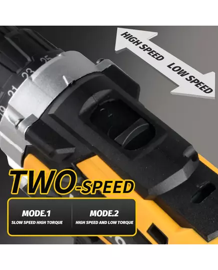 LYUWO 21V 10mm Cordless Drill Rechargeable Electric Screwdriver Lithium Battery Household Multi function 2 Speed Power