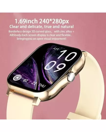 2024 Smart Watch Men Android Phone 1 69 Color Screen Bluetooth Call Blood Oxygen Pressure Monitoring