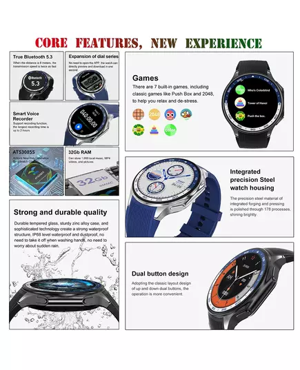 OPPO Watch X AMOLED 4GB Smartwatch Waterproof Men Smart Watch Bluetooth Call Connect Headphones TWS Music