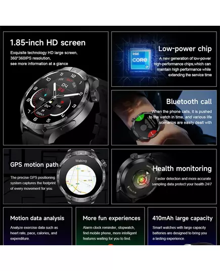 2024 New for Huawei GT4 Pro Men Smart Watch 1 85inch AMOLED Full Touch Screen Bluetooth