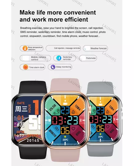 New Watch 9 Smart Watch waterproof For iphone Men s Watch Bluetooth Smart Call NFC GPS
