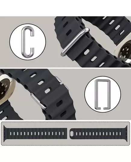 Ocean Silicone Strap For Apple Watch Band Ultra 2 49mm 9 8 7 45mm 41mm Comfortable