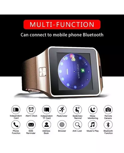 SIM Card DZ09 Mobile Smartwatch Sleep Monitor Phone Watch Fitness Tracker Remote Control Music Camera Watch