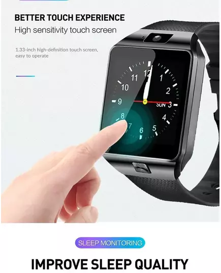 SIM Card DZ09 Mobile Smartwatch Sleep Monitor Phone Watch Fitness Tracker Remote Control Music Camera Watch