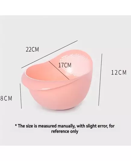 1PC Silicone Colander Rice Bowl Drain Basket Fruit Bowl Washing Drain Basket with Handle Washing Basket