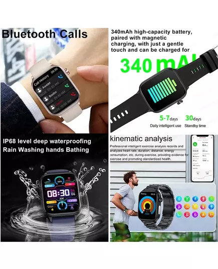 2024 New ECG PPG Uric Acid Non Invasive Blood Glucose Smartwatch Men Bluetooth Call Heart Rate