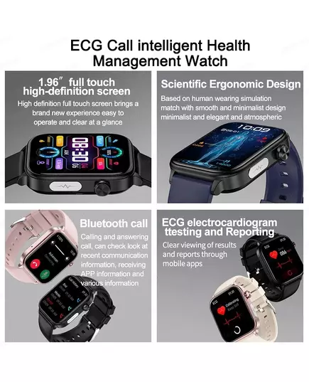 2024 New ECG PPG Uric Acid Non Invasive Blood Glucose Smartwatch Men Bluetooth Call Heart Rate