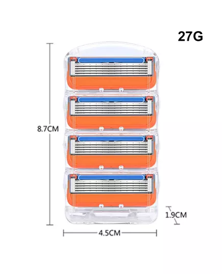 80 16pcs Stainless Steel Blade Sharp 5 Layer Safety Razor for Gillette Fusion Manual Razor Blades