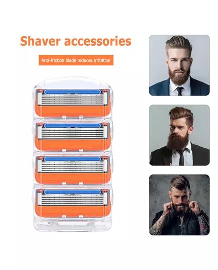 80 16pcs Stainless Steel Blade Sharp 5 Layer Safety Razor for Gillette Fusion Manual Razor Blades