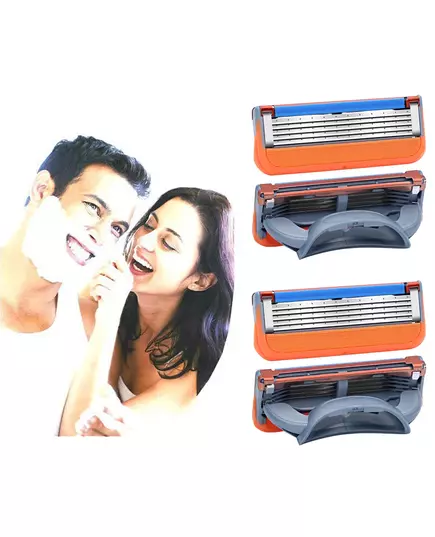80 16pcs Stainless Steel Blade Sharp 5 Layer Safety Razor for Gillette Fusion Manual Razor Blades