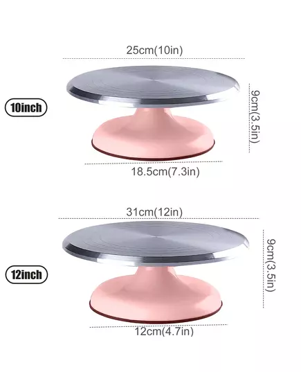 Cake Turntable Cake Decorating Table Household Baking Tools DIY Decorating Turntable 10 Inch 12 Inch Aluminum