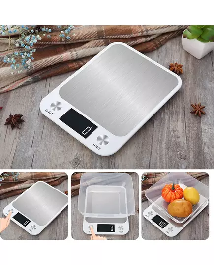Kitchen Scale 15Kg 1g Weighing Food Coffee Balance Smart Electronic Digital Scales Stainless Steel Design for