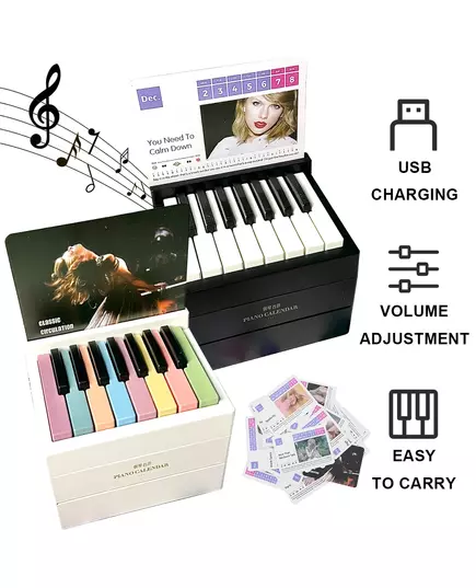 Taylor Piano Calendar 2025 Music Sheets Toy Desktop Peripheral Ornaments Piano Desk Calendar Mini Piano Calendar