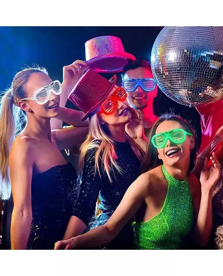 1 60PCS 6 Neon Colours Eyeshade Lampshade Luminous LED Glasses Christmas Party Mardi Gras Decoration Party