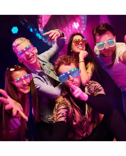 1 60PCS 6 Neon Colours Eyeshade Lampshade Luminous LED Glasses Christmas Party Mardi Gras Decoration Party