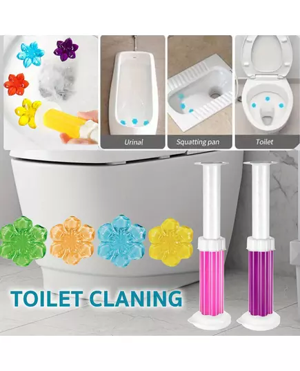 6in 1box floral toilet cleaning gel toilet deodorizing cleaner air freshener aromatherapy deodorizing cleaning and removing