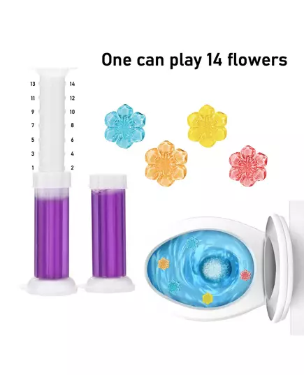 6in 1box floral toilet cleaning gel toilet deodorizing cleaner air freshener aromatherapy deodorizing cleaning and removing