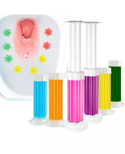 6in 1box floral toilet cleaning gel toilet deodorizing cleaner air freshener aromatherapy deodorizing cleaning and removing