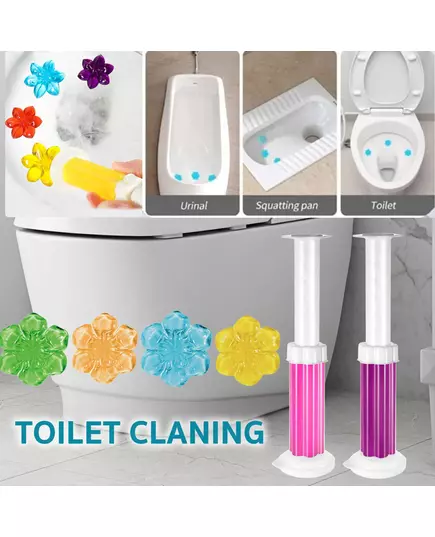 6in 1box floral toilet cleaning gel toilet deodorizing cleaner air freshener aromatherapy deodorizing cleaning and removing