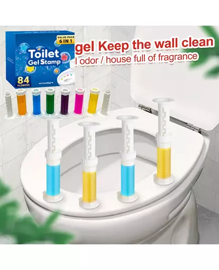6in 1box floral toilet cleaning gel toilet deodorizing cleaner air freshener aromatherapy deodorizing cleaning and removing