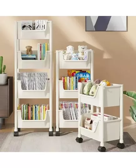 Trolley Bookshelf Kitchen Storage Rack Kitchen Corner Narrow Slit Storage Cabinet Bathroom Living Room Home Organizer
