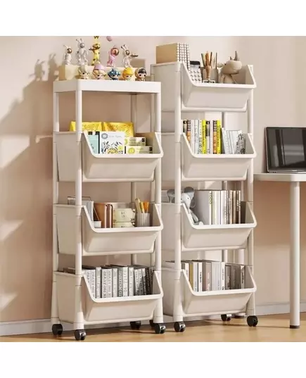 Trolley Bookshelf Kitchen Storage Rack Kitchen Corner Narrow Slit Storage Cabinet Bathroom Living Room Home Organizer