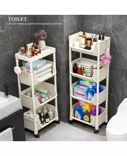 Trolley Bookshelf Kitchen Storage Rack Kitchen Corner Narrow Slit Storage Cabinet Bathroom Living Room Home Organizer