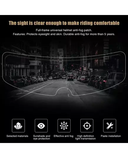 1 2Pcs Motorcycle Helmet Clear Rainproof Anti fog Film Helmet Lens Durable Nano Coating Sticker Safety