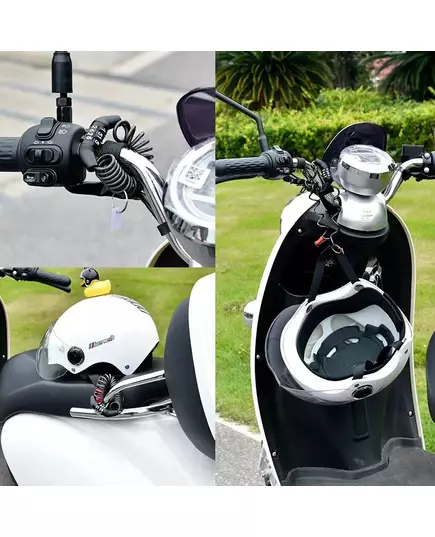 1 PC Universal Motorcycle Electric Cars Security Helmet Password Wire Lock Portable Anti theft Mtb Road