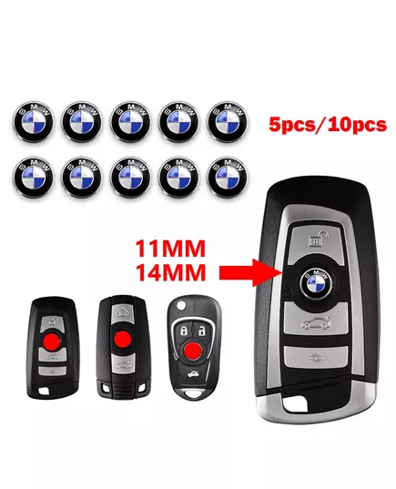 2 5 10pcs 11 14MM Car Lock Keyhole Protection Stickers 3D Aluminum Auto Key Shell Badge