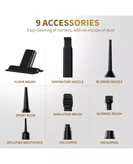 CENRR Mini Car Vacuum Cleaner 360000PA Cordless Powerful Wireless Car Cleaner HandHeld Portable Vacuum Cleaner Cleaning