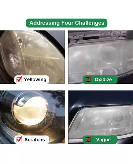 Car Headlight Restoration Polishing Kits Scratch Remover Repair Cleaning Paste Headlight Renewal Polish And Maintenance Liquid