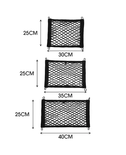 Car Storage Net Bag with Screws Auto Mesh Net Holder Back Rear Trunk Boat Cargo Pocket