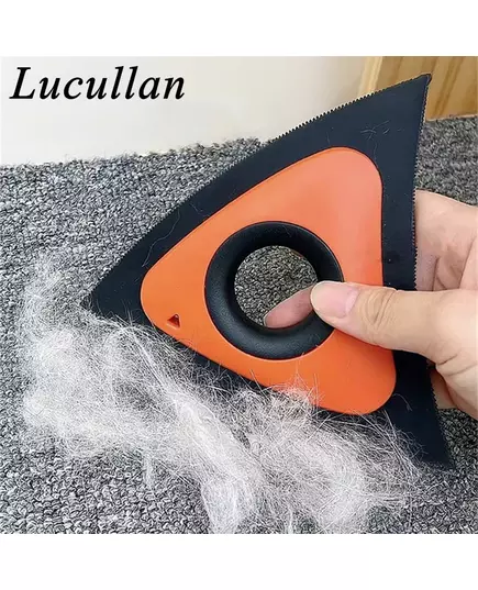 Lucullan Mini Pet Hair Remover Triangle For Home Fabric Car Interior Detailing Handheld Reusable Fur Lint