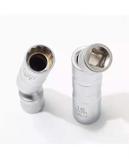 Spark Plug Socket Wrench Adapter 14mm16mm Set Universal Joint with Magnetic Flexible Socket Thin Wall 3