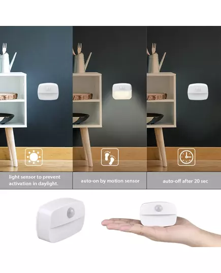 1Pcs LED Night Light Wireless PIR Motion Sensor Lights Corridor Closet Stair Room Lamps Energy Saving
