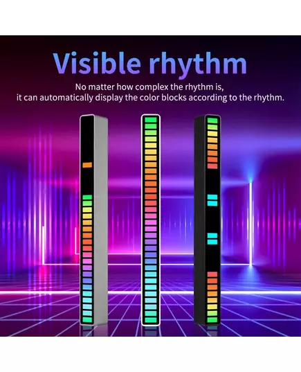 32 LEDS Smart RGB Light Bar LED Light Music Rhythm Ambient Pickup Lamp With App Control