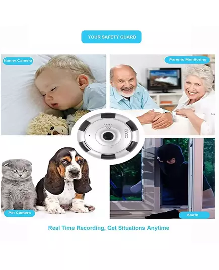 360 Degree Panoramic Camera WIFI V380 Pro APP Fisheye Lens Smart Home Two Ways Audio Surveillance