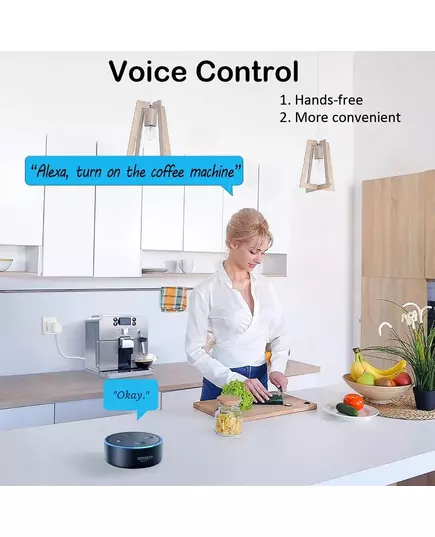 Tuya EWLink WiFi 16A UK Smart Plug Mini Smart Socket Remote Voice Control with Energy Monitor