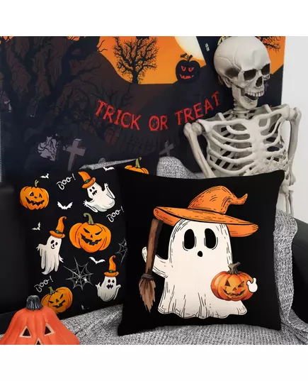 1pc 4pcs Halloween decoration pillow cover trick or treat cushion cover ghost pumpkin head bat decoration