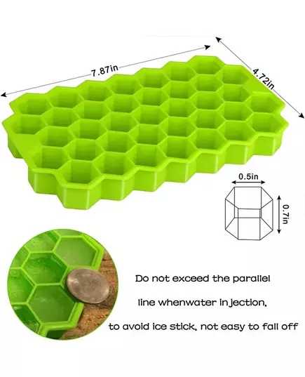 1pcs Honeycomb 37 Lattice Cube Tray Maker Without Lid DIY Ice Mold