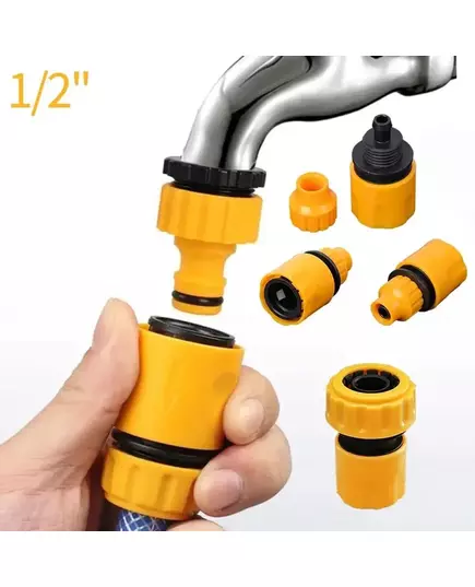 6 Pcs ABS Garden Quick Hose Connector 1 2 End Double Male Hose Coupling Joint Adapter