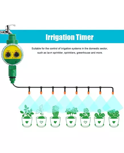 Green Outdoor Plastic Garden Electronic Automatic Watering Hose Irrigation Timer Faucet Water Hose