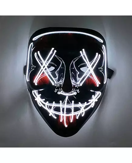 Wireless Scary Glowing Mask LED Luminous Purge Mask Halloween Horror Neon Light Up Cosplay Party Mask