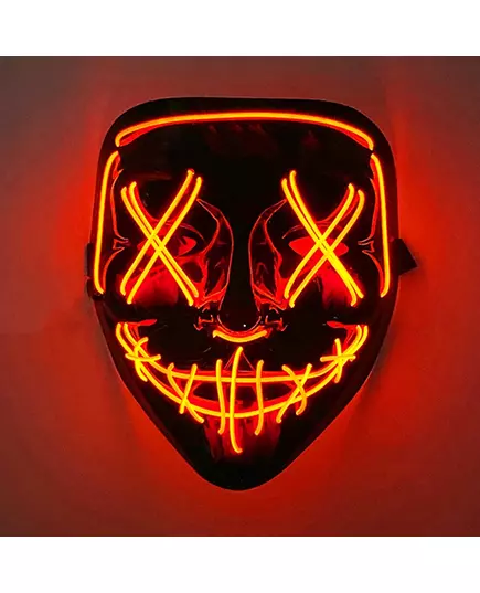 Wireless Scary Glowing Mask LED Luminous Purge Mask Halloween Horror Neon Light Up Cosplay Party Mask