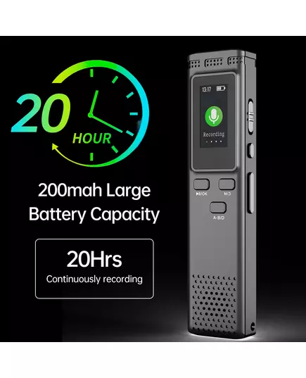 64GB 16GB 8GB Digital Voice Recorder Voice Activated Audio Recording Noise Reduction with Playback MP3 Music